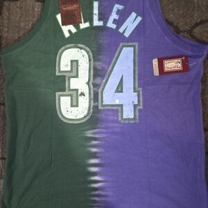 Mitchell & Ness Milwaukee Bucks Ray Allen #34 Basketball Tie-Dye Tank Top Large